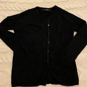 ZARA BASIC CARDIGAN SWEATER in BLACK